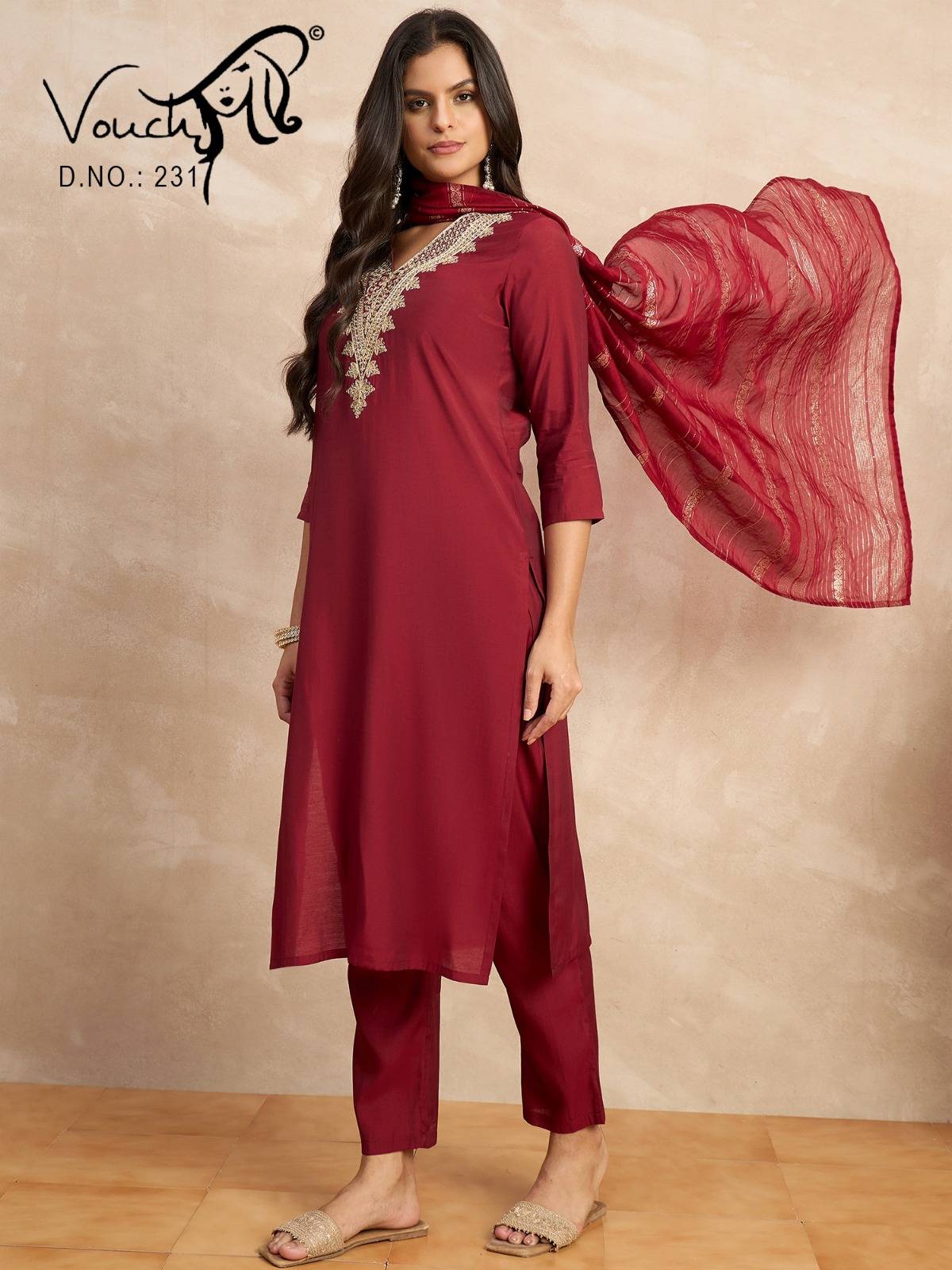 Roman silk BY VOUCH 213 to 254 series Stylish Fancy Colorful party weat dresses At Wholesale Price